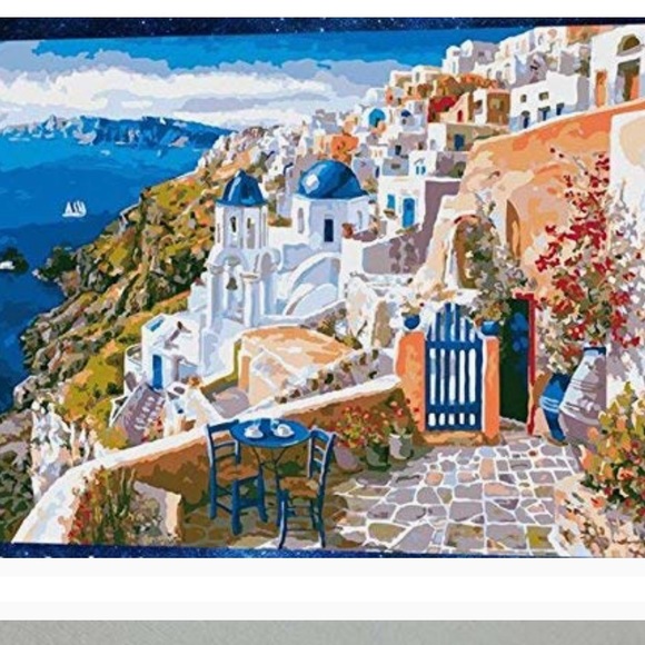 Greece DIY PBN-Paint by Numbers Aesthete Greece 16-by-20 inches Frameless, NEW - Picture 1 of 16